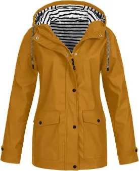 Aniywn Rain Jackets for Women Waterproof Rain Jacket Lightweight Outdoor Windbreaker Rain Coat Shell for Hiking, Travel