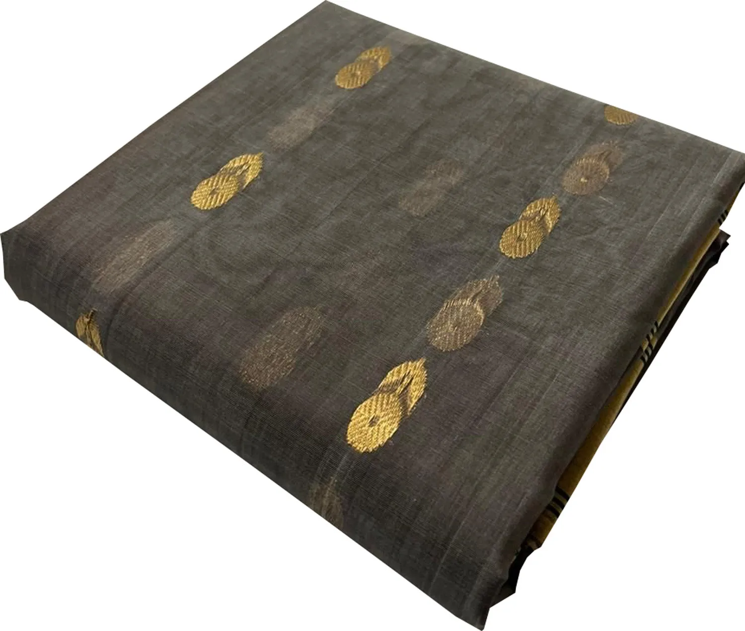 Black Chanderi Handloom Pure Silk Saree