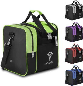Bowling Ball Tote Bag with Padded Holder, Holds One Bowling Ball and Shoes Up to Mens Size 13, Multifunction Accessory Pockets