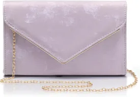 CARIEDO Women Flap Evening Tote Bag PU Leather Clutch Bridal Wallet for Wedding Prom Night Party