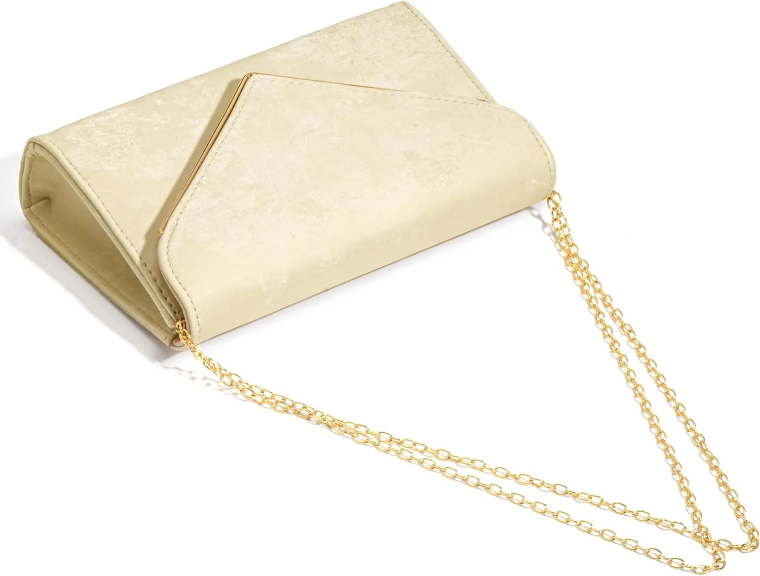CARIEDO Women Flap Evening Tote Bag PU Leather Clutch Bridal Wallet for Wedding Prom Night Party