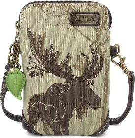 CHALA Canvas Crossbody Cell Phone Purse - Women Multicolor Handbag with Adjustable Strap