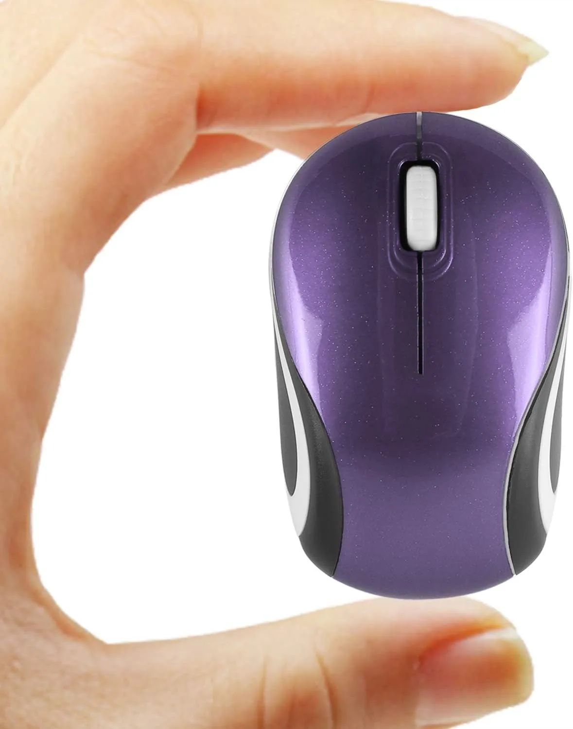 elec Space Mini Small Wireless Mouse for Kids Children 3-7 Years Old Child Size Travel Mouse Portable Mini Cordless Mice with USB Receiver for PC Laptop Computer Purple