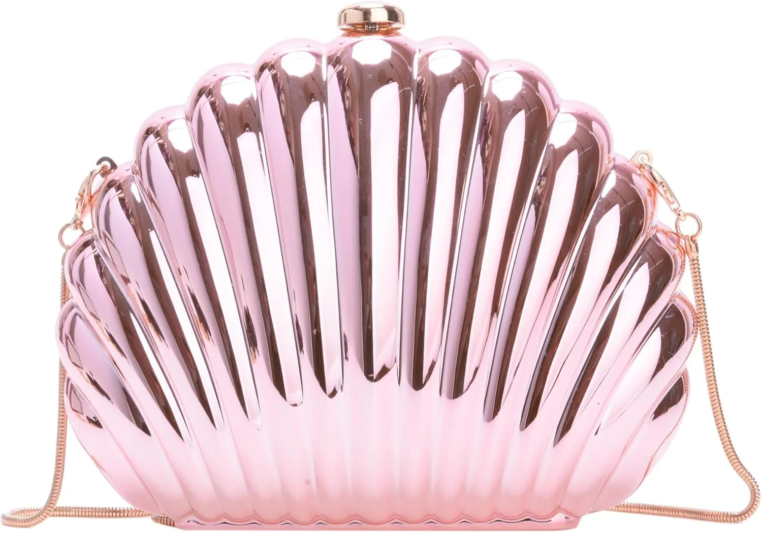 Glitter Seashell Evening Clutch Purse Mini Chain Shoulder Bag Acrylic Shell Pearl Crossbody Bag