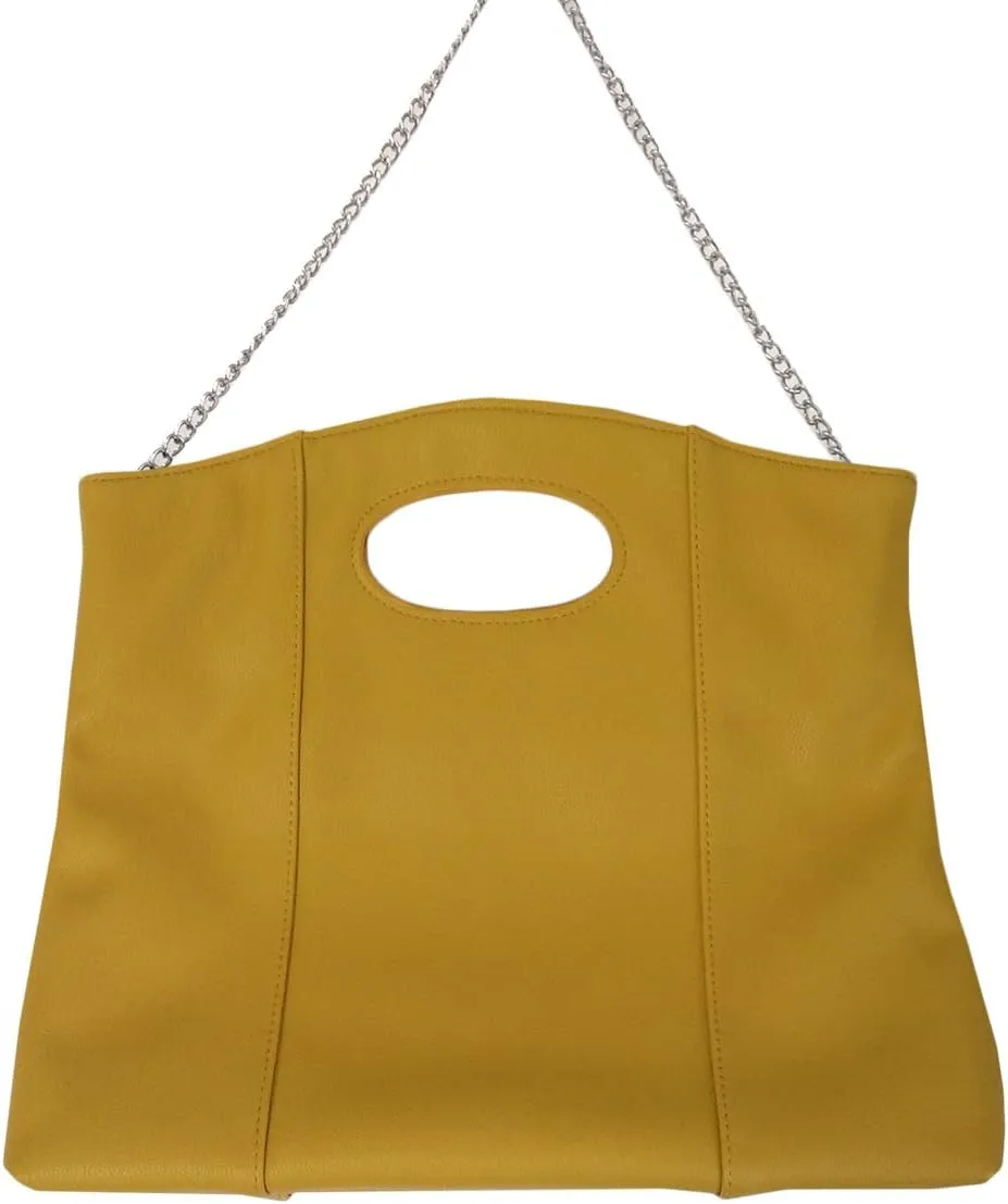 JNB Synthetic Leather Fold Over Clutch