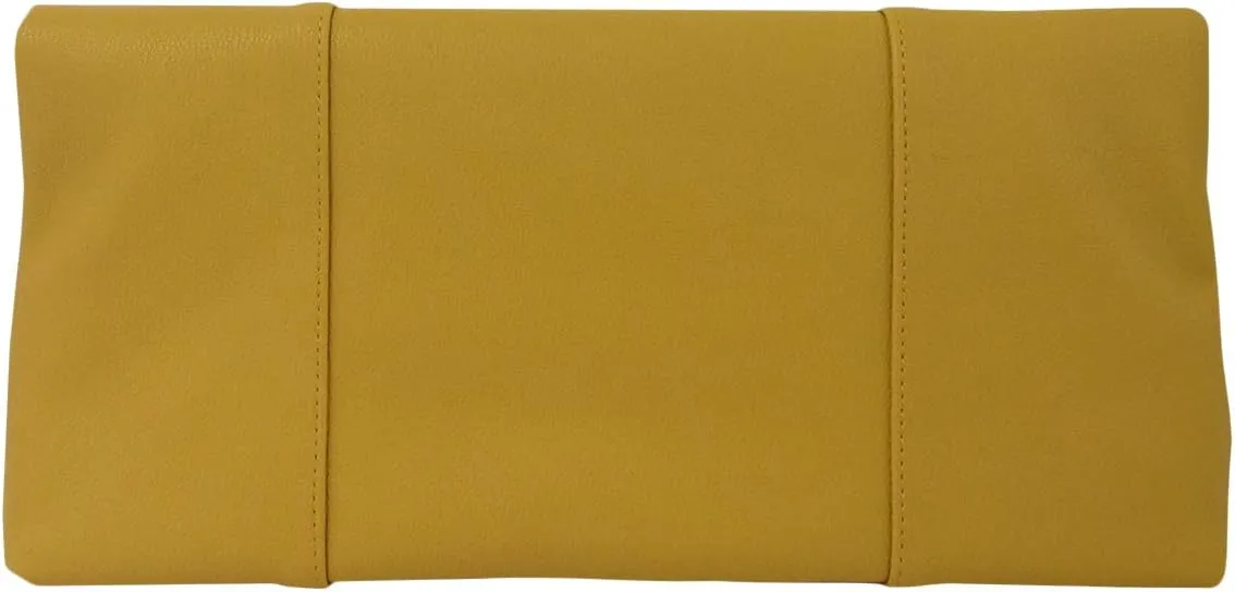 JNB Synthetic Leather Fold Over Clutch