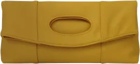JNB Synthetic Leather Fold Over Clutch