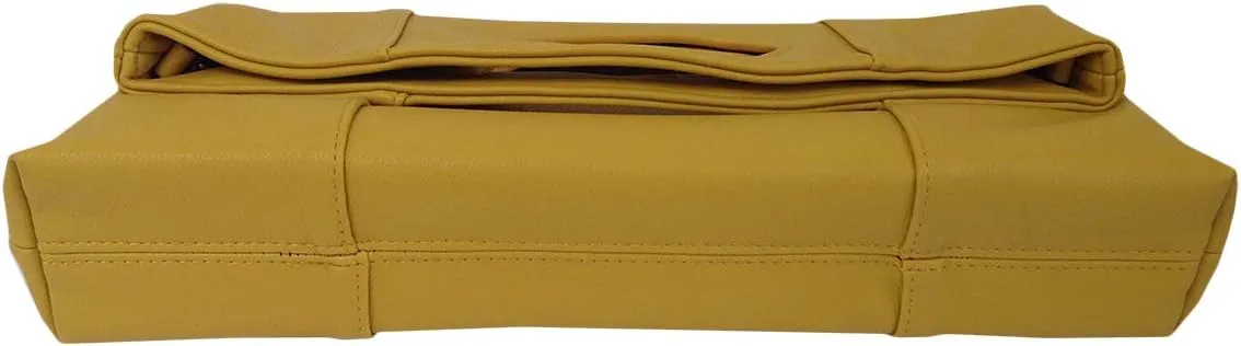JNB Synthetic Leather Fold Over Clutch