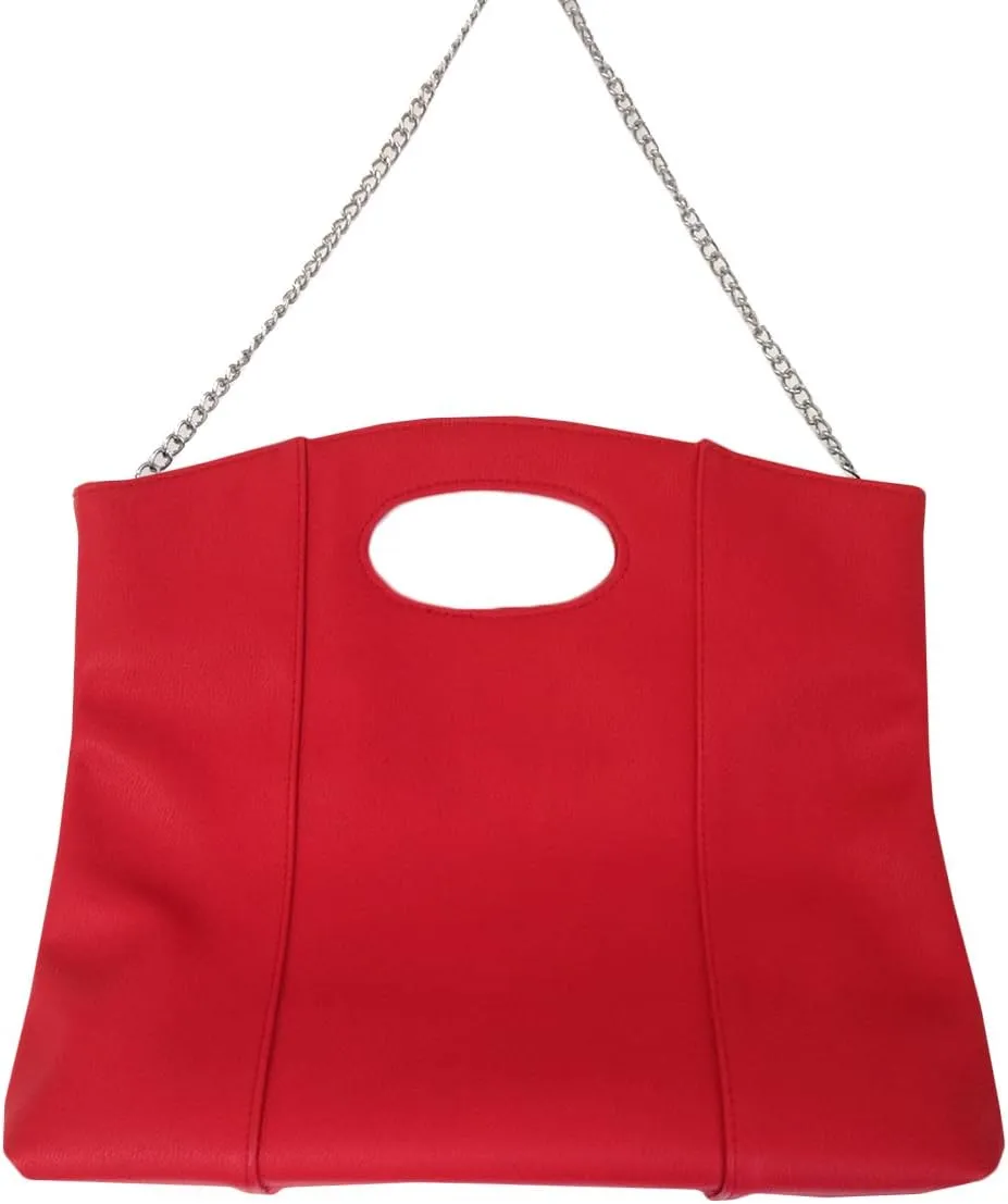 JNB Synthetic Leather Fold Over Clutch