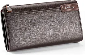 Mens Wallet Long Purse Leather Clutch Large Business Handbag Phone Card Holder Case Gift for Men Father Son Husband Boyfriend