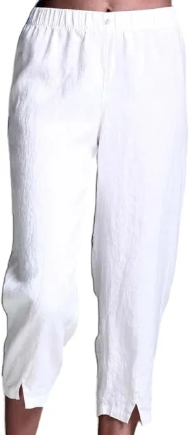 PTOLOCIF Womens Casual Cotton Linen Pants Drawstring Elastic Waist Palazzo Pants Casual Flowy Wide Leg Trousers with Pockets
