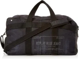 REPLAY FM3120.000.A0330  Men's Bag with Cotton Handles, Blue, Size 57 x 37 x 29 cm
