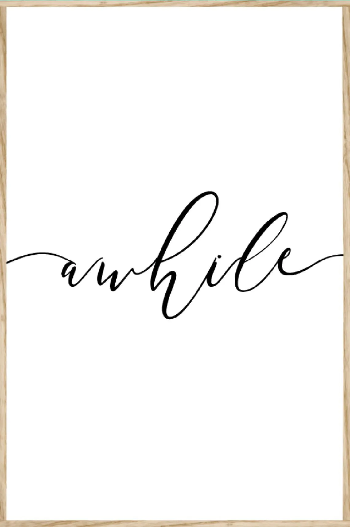 Stay Awhile Minimalist Art Canvas