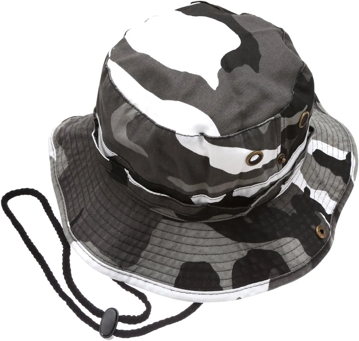Summer Outdoor Boonie Hunting Fishing Safari Bucket Sun Hat with Adjustable Strap