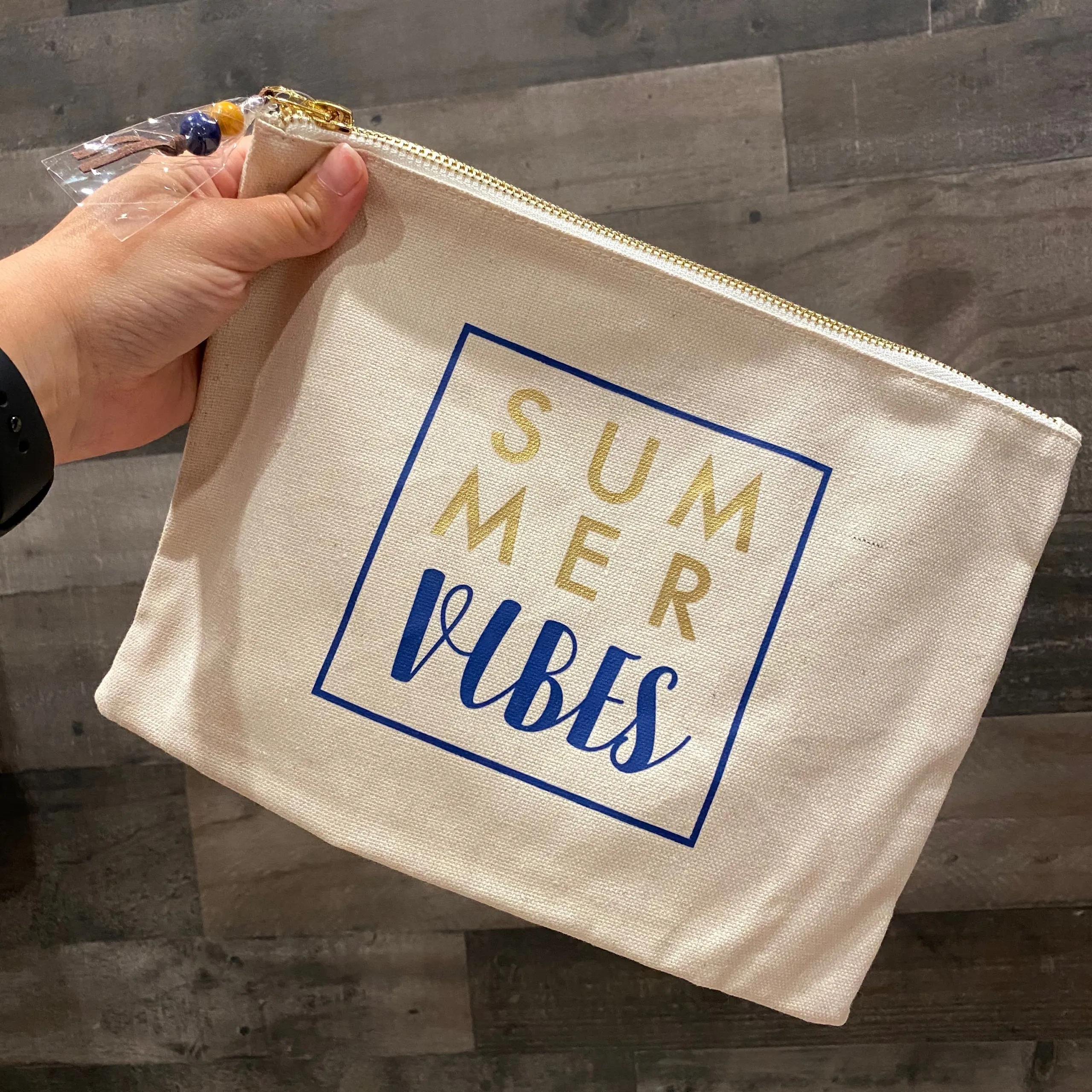 Summer Vibes Wet/Dry Canvas Pouch