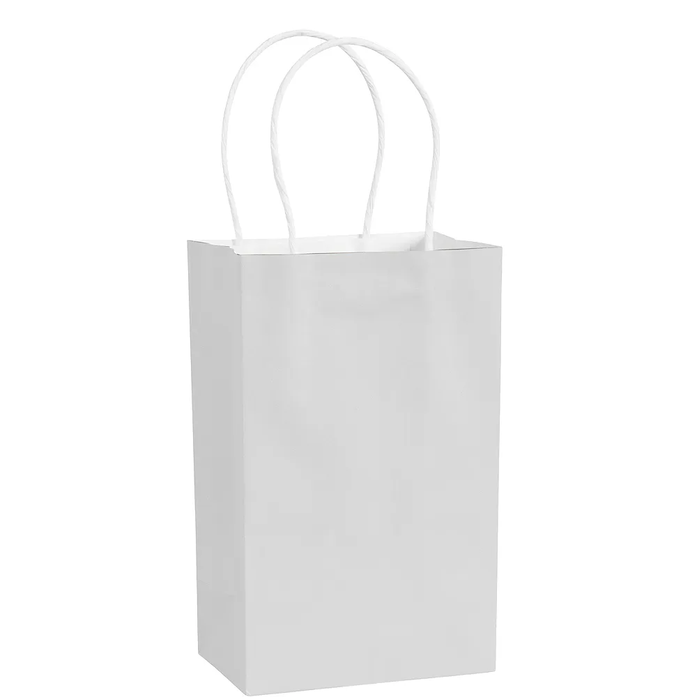 White Small Paper Gift Bag 8" | 1ct