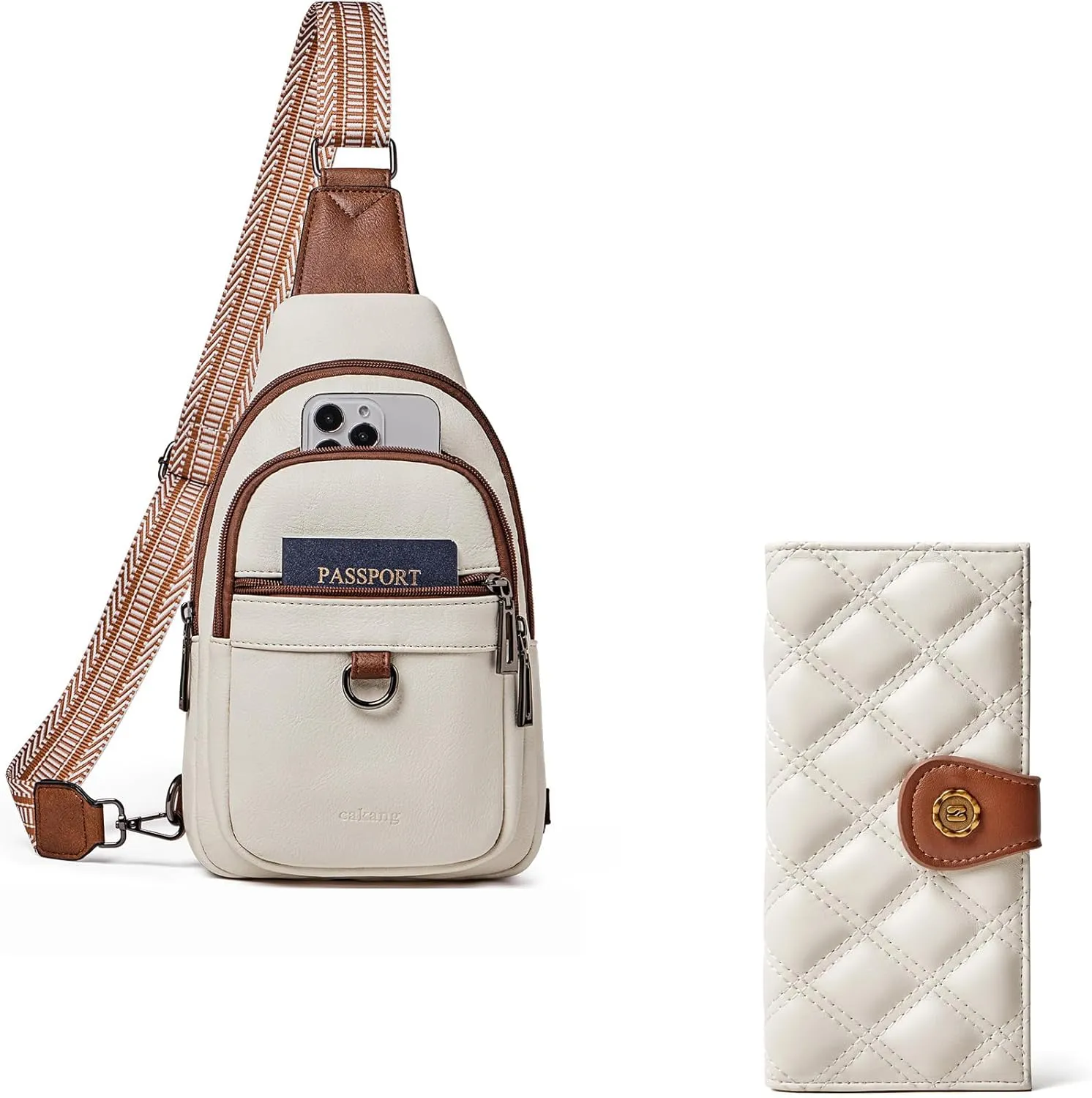 Womens Sling Bag & White RFID Wallet Women